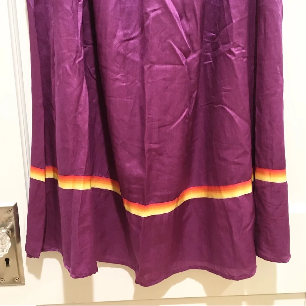 Matta New York Zapotec Skirt Plum XL Cotton Silk